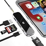6-in-1 USB C Hub,USB Multiport Adapter mit USB 3.0, 4K HDMI, SD/TF Kartensteckplatz, 100W...