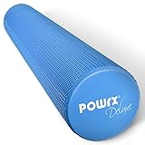 POWRX Yoga Rolle Blau 90 x 15 cm - Pilates-Rolle, Schaumstoff Rolle,...