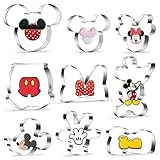 9 Stück Ausstechformen Mickey Mouse, Plätzchen Ausstecher Edelstahl, Mouse...