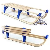 Davos Klappschlitten 110 cm mit Leine/HolzFee Tourer Blue XL