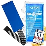 ICEHOF Kühlpad mit Vlies-Hülle - Kuschelweich, lange Kühldauer - Kühlpack...