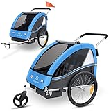 KESSER® Kinderanhänger Fahrradanhänger Sport-RX 2 in 1 Joggerfunktion...