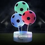 ZWOOS Ein Fußball Lampe – 3D Illusion Nachtlicht - LED Fußball Licht mit...
