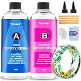 Teexpert Epoxidharz mit Härter, 32oz/950ml Hochglanz epoxidharz Set, Blasenfreies...