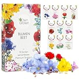 Blumen Samen für Garten und Balkon: 10 Sorten Premium Blumensamen Tütchen als...