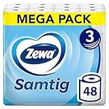 Zewa samtig Toilettenpapier, extra sanftes WC-Papier 3-lagig mit innovativer...