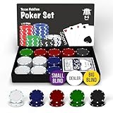 Soom Games Poker Set - Enthält Pokerspiel 110 Chips Perfekt für 2-5 Spieler,...