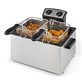 Klarstein QuickPro XXL 3000 - Fritteuse, 3000 Watt, 5 Liter Volumen, bis zu 1,5 kg...