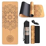 Yogamatte, rutschfest, einzigartiges Design, natürlicher Kork, TPE-Material,...