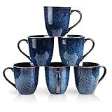 vicrays porzellan tasse 6er Set - 350 ml Becher mit henkel geschirr tassen -...