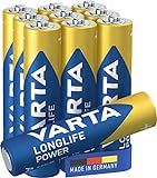 VARTA Batterien AAA, 10 Stück, Longlife Power, Alkaline, 1,5V, ideal für Spielzeug,...