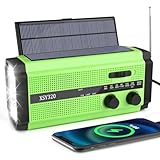 5000mAh Solar Radio, Tragbar Kurbelradio AM/FM Notfallradio mit 5000mAh...