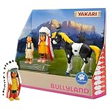 Bullyland 43309 - Spielfiguren Set Indianer Yakari, Regenbogen und kleiner Donner aus...
