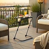 MEUBLE Cosy Klapptische Höhenverstellbarer mit Becherhalter, Kleine Leichte Faltbare...