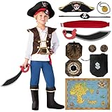 Spooktacular Creations Kinder Piraten Kostüm, Deluxe Jungen Piratenkostüm Set...