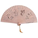 Oikabio Weihrauch Sandel Holz Hand Gefertigter Fan Geschnitzter Holz Fan Chinesischer Stil...