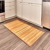 iDesign tapis de bain, grand tapis cuisine, salle de bain ou toilettes en bambou, tapis de...