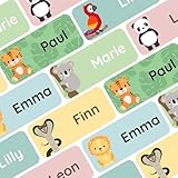 Klebekerlchen® Namensaufkleber für Kinder (60 Stück), Kleidung & Gegenstände...