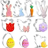 BELSVOR Set mit 10 Ausstechformen Ostern, Ausstecher Ostern aus Edelstahl,...
