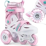cariboo Rollschuhe Für Kinder Inliner Für Anfänger Verstellbar XS 26-30 Mit...