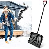 Hecht Profi Schneeschaufel mit leichtem Stahlstiel – Schiebekante mit...