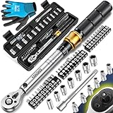 MASKO® Drehmomentschlüssel 45-tlg. Set Auto, Fahrrad & Motorrad 1/4 Zoll 5-25Nm inkl....