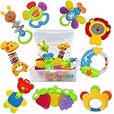 AIVIAI Baby Rassel Beißring Set Baby Spielzeug 6 Monate Babyspielzeug ab 3 6 9 12 Monaten...