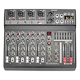STEBVI 70-mm-Fader-Mixer 4-Kanal-7-Band-EQ 16-Effekt-Mischpult Individuelle...