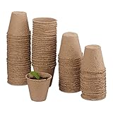 Relaxdays Anzuchttöpfe im Set, biologisch abbaubar, für Pflanzen, 80 Stück...