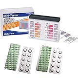 harren24 Pooltester Testkit für pH-Wert/freies Chlor/Brom inkl. 40 Testtabletten (Rapid)...