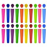 Tebery 20 Stück Eisformen Silikon, EIS am Stiel Eislutscher Formen mit Decke,...