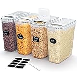 Lifewit 4 Stücke Vorratsdosen Set für Müsli mit Klappdeckel, 4L luftdichte Aufbewahrung...
