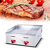 Kommerzielle Gasgrill aus Edelstahl für hohes Volumen, robuster Outdoor-Restaurantgrill...