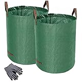 Norjews 2X 300L Gartensack Laubsack Gartenabfallsack, stabil - Gartensäcke für...