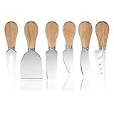 Feuerlos Käsemesserset Set, 6 Stück Käsemesser Kollektion aus Edelstahl mit...