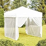 Homgoday Partyzelt Faltbar mit Seitenwänden Gartenpavillon Partyzelt Gartenzelt Festzelt...