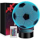 Polemera Fussball Geschenke Jungen Mädchen, Fußball Lampe für Kinder Jungs, 3D...
