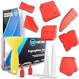 KISTEK® Silikon Fugenglätter Profi Set (12-teilig) - 7 Silikonabzieher zum...