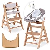 Hauck Beta Plus Newborn Set Deluxe - Baby Holz Hochstuhl ab Geburt mit...