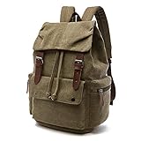 Rufun Leinwand Rucksack Jahrgang für Laptop Tagesrucksack Wandern Reisen Große...