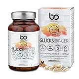 brain on® Glücksbringer | 120 Serotonin - Dopamin Kapseln für 60 Tage mit 5 HTP,...