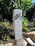 Wassersäule Wasserzapfstelle Granit Palisade Stein hell 75cm mit Auslaufventil