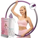 WENESS® Fitness Hula Hoop Reifen Erwachsene mit 6x200g Zusatzgewichten I...