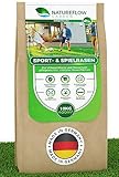 Rasensamen Sport und Spielrasen 10kg - Extra Robuster, Schnell wachsender Rasen...