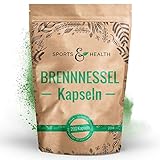 Brennnessel Kapseln - 200 Kapseln - Hochdosiert 900mg pro Tagesdosierung - Vegan - Ohne...