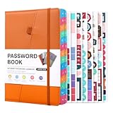 Aliaga Passwortbuch mit Alphabetischen Tabs für Senioren, Passwort-Notizbuch für die...