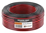 MANAX® 10m Lautsprecherkabel 2 x 0,75mm² rot/schwarz