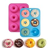 CPRNQY 2 Stück Donuts Backform,Donut Form,Silikon Donut Backform Antihaft Donut...