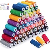 ilauke Nähgarn Set Mit 60 Farben Hochwertiger Nähgarn aus Polyester, Einweg,...