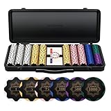 SLOWPLAY Nash 14g Ton Pokerchips-Set für Texas Hold’em, 500 STK [mit Werten]...